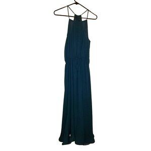 Lulus Teal Sleeveless Maxi Dress S Flowy Elegant Event Wedding Prom Casual